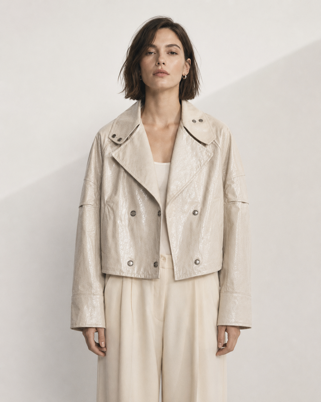 Crystal Tailored Leather Jacket