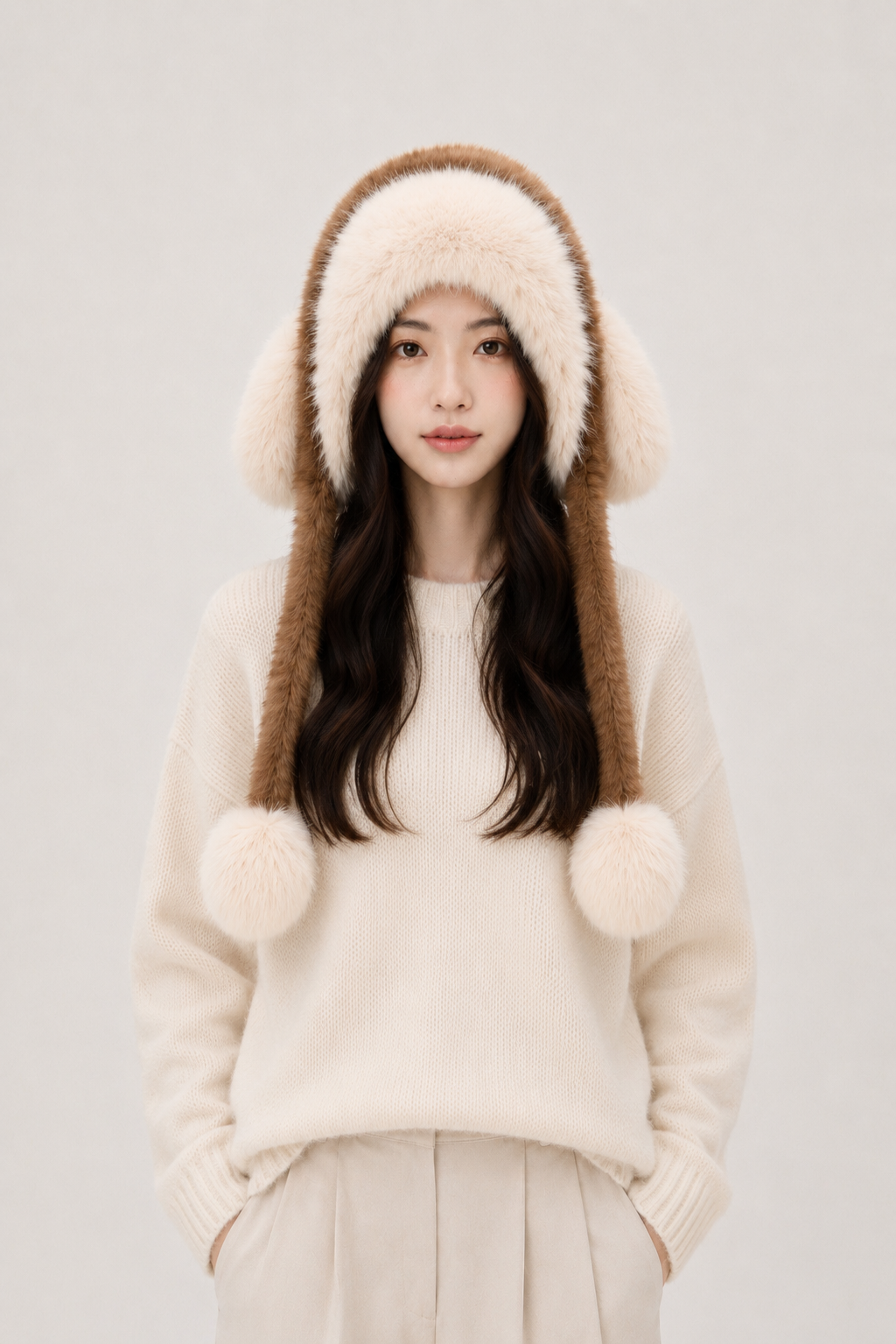 Long Ear Faux Fur Hat