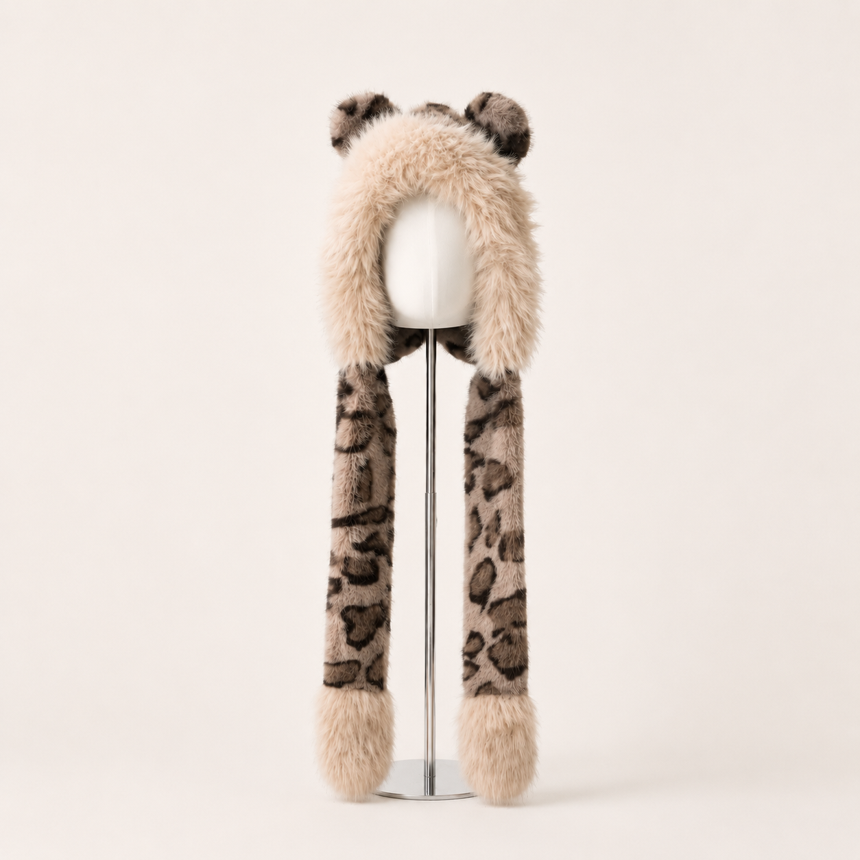 Leopard Bear Faux Fur Hat