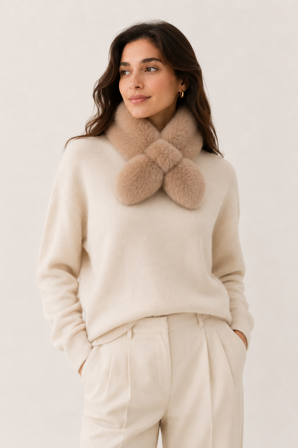 Faux Fur Pull-Through Scarf