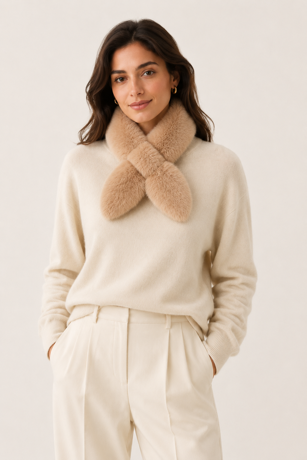 Faux Fur Pull-Through Scarf