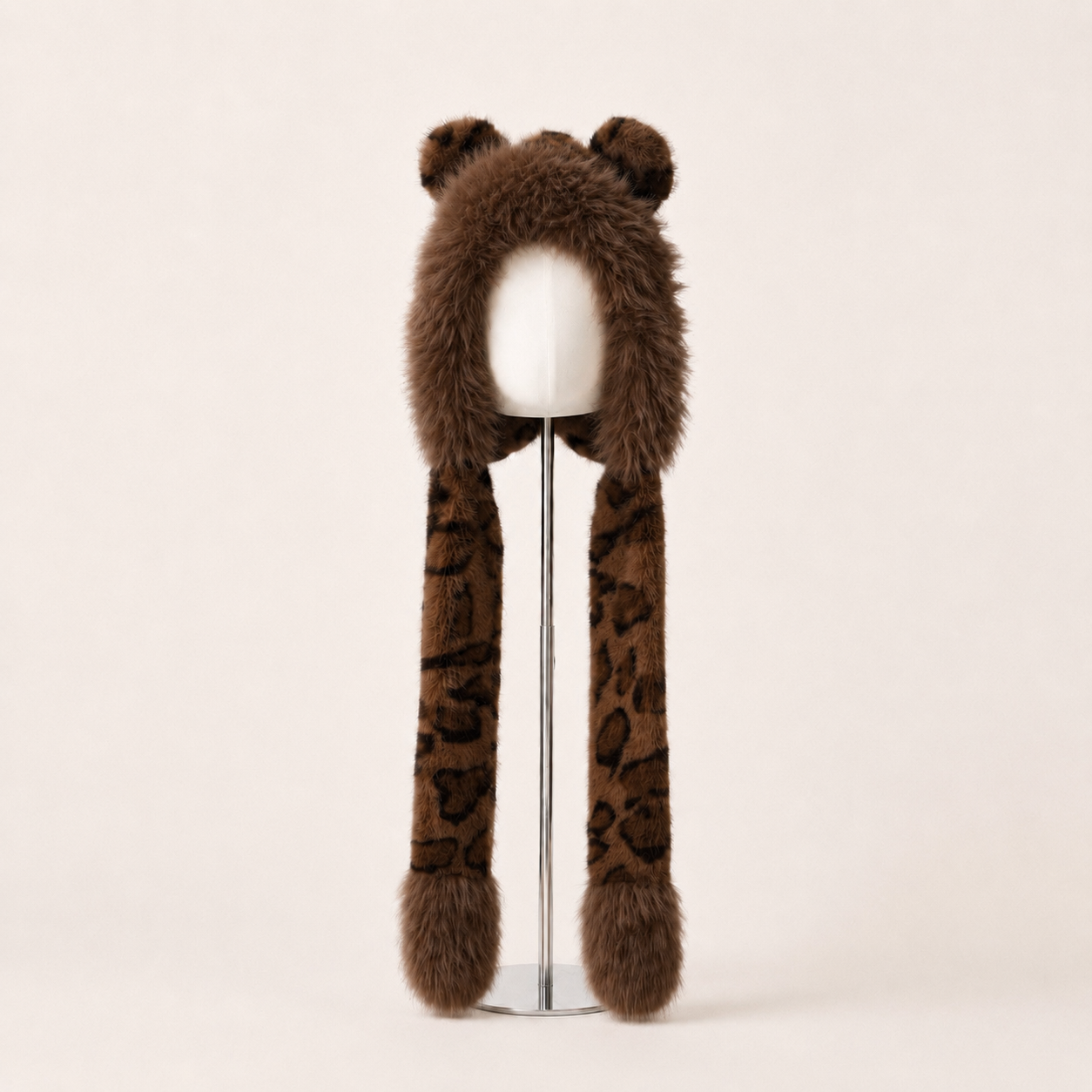 Leopard Bear Faux Fur Hat