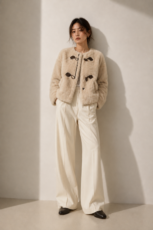 Toggle Faux Fur Jacket