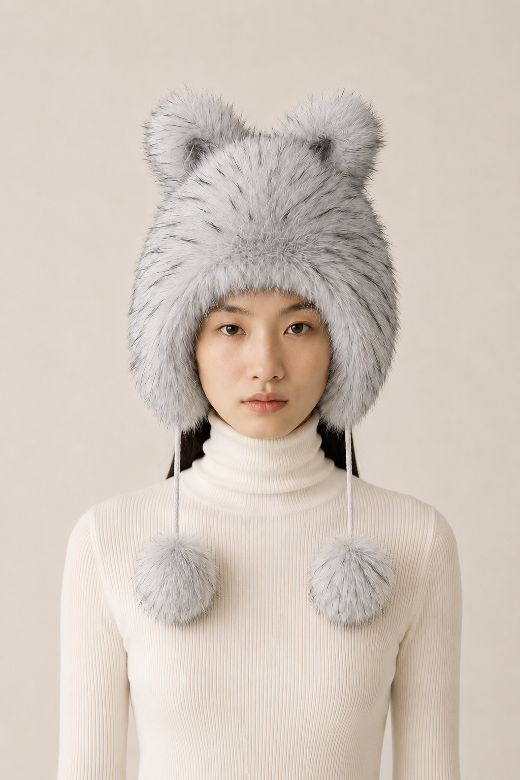 Rabbit Ear Faux Fur Hat