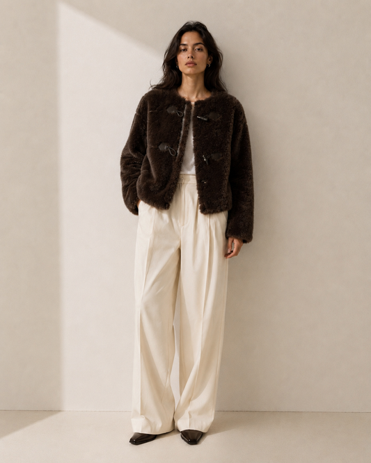 Toggle Faux Fur Jacket