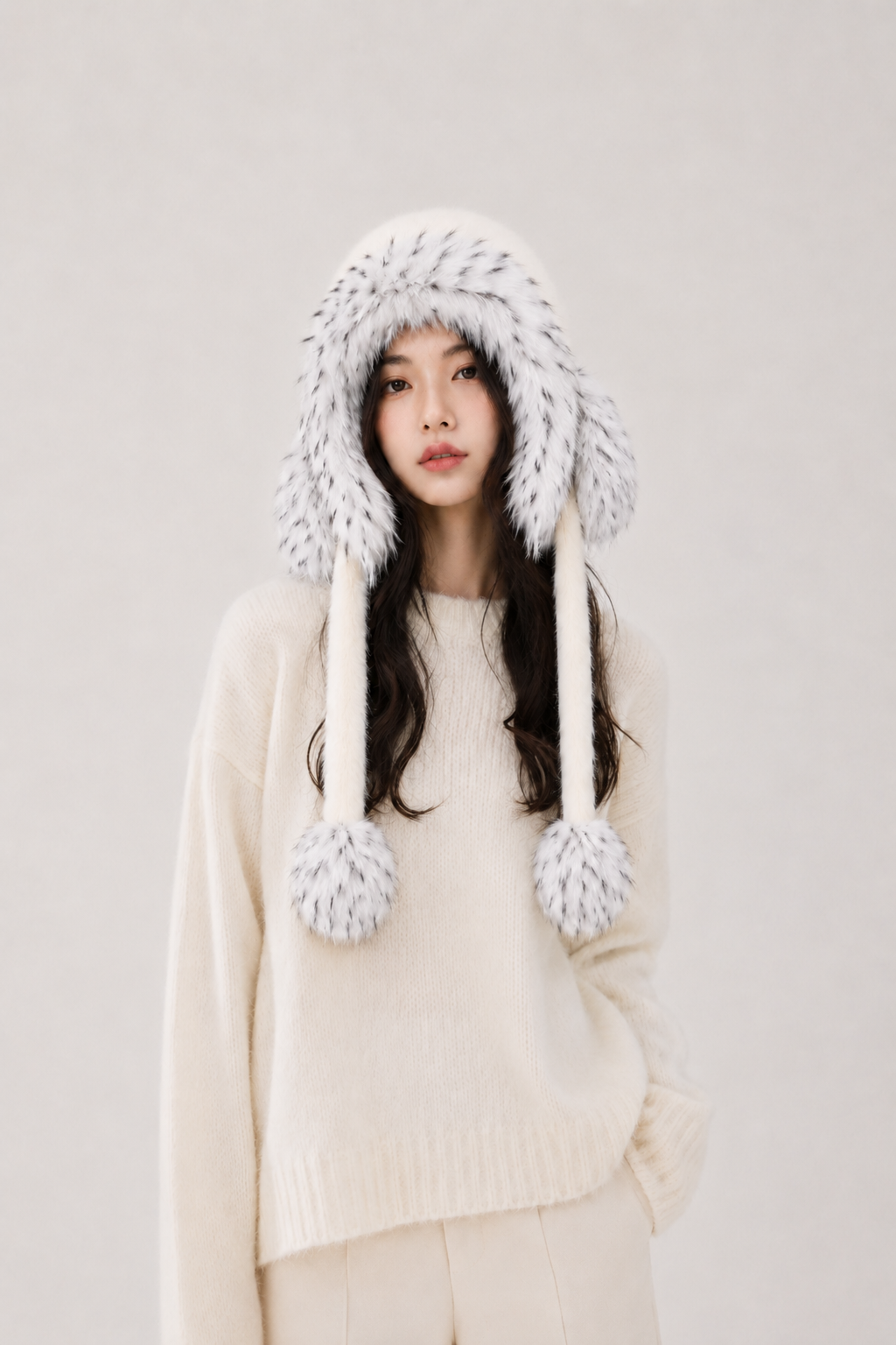 Long Ear Faux Fur Hat
