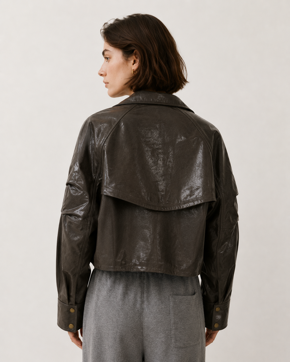 Crystal Tailored Leather Jacket