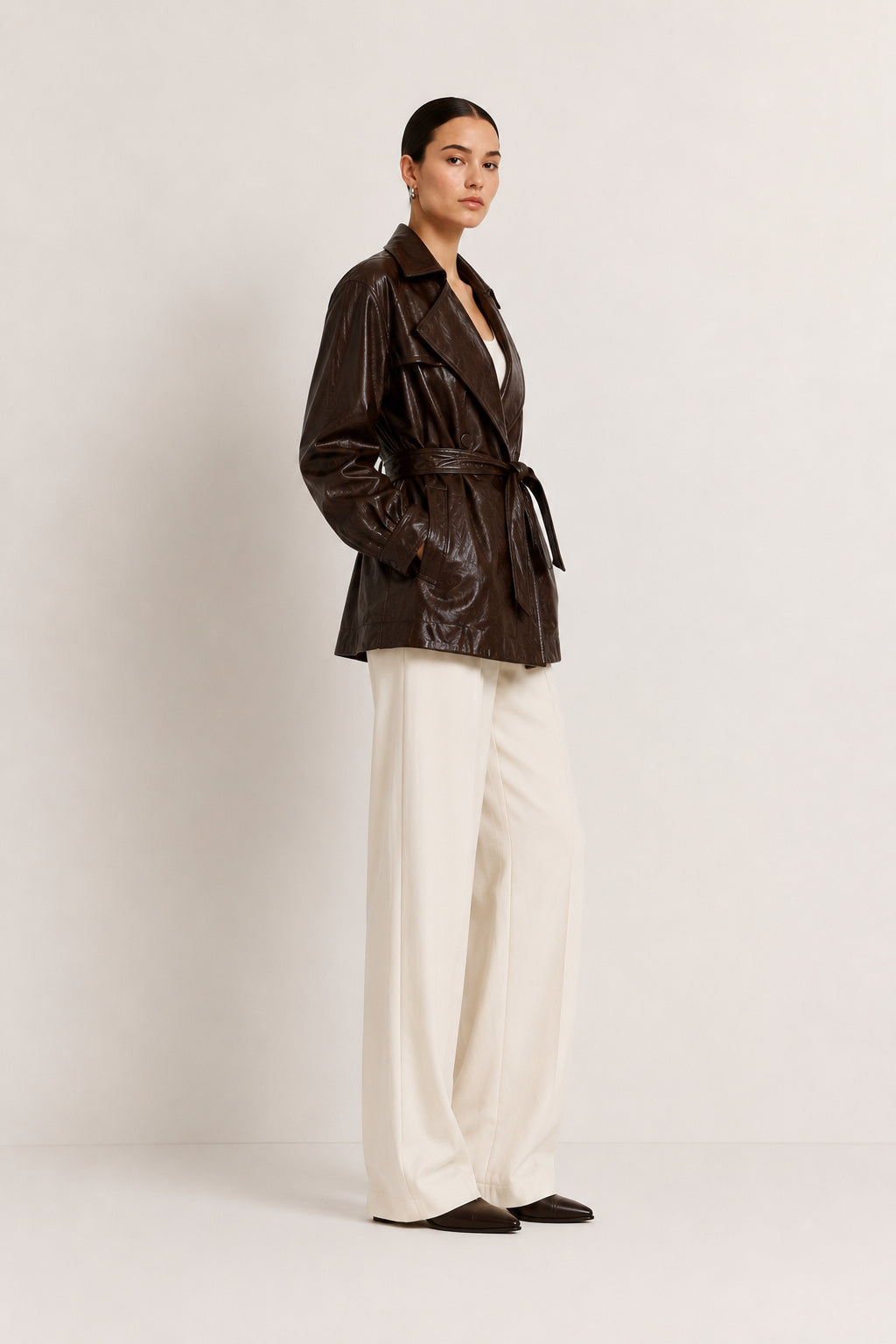 Leather Trench Coat