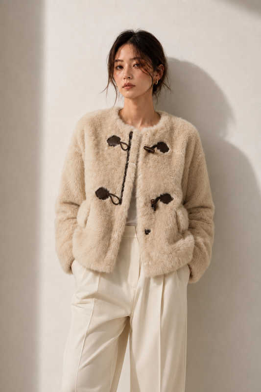 Toggle Faux Fur Jacket