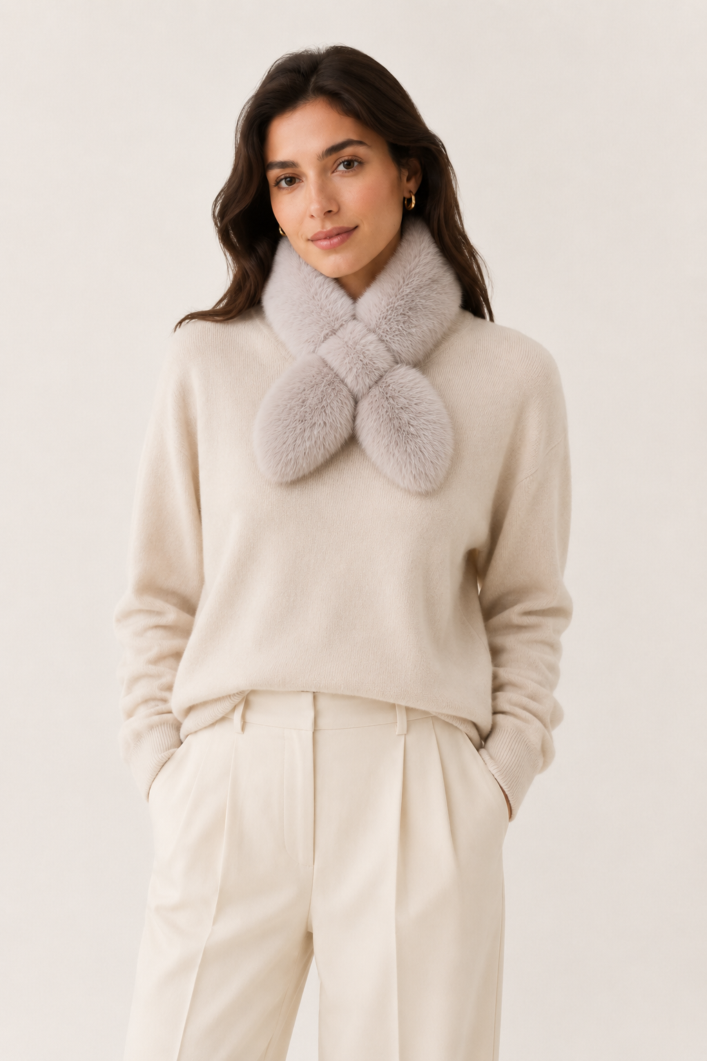 Faux Fur Pull-Through Scarf