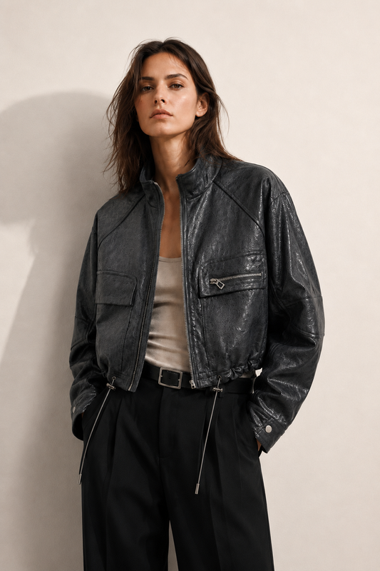 Crystal Aero Leather Jacket