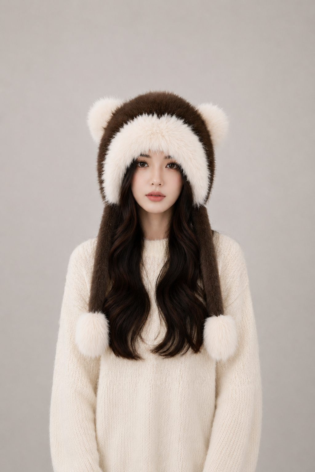 Bear Ear Faux Fur Hat