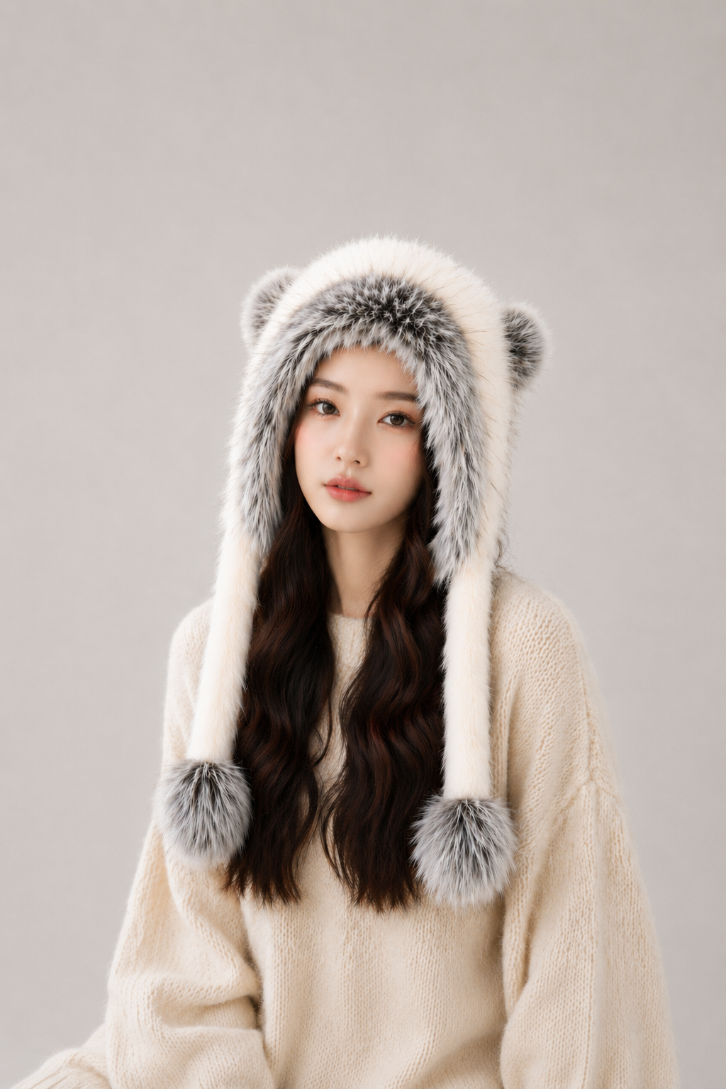 Bear Ear Faux Fur Hat
