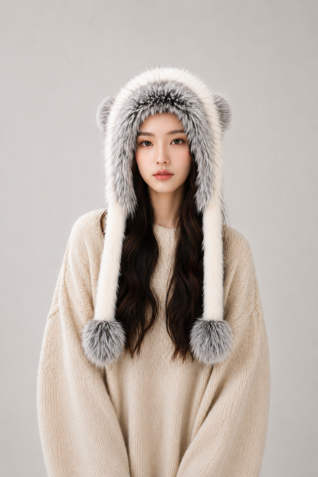 Bear Ear Faux Fur Hat