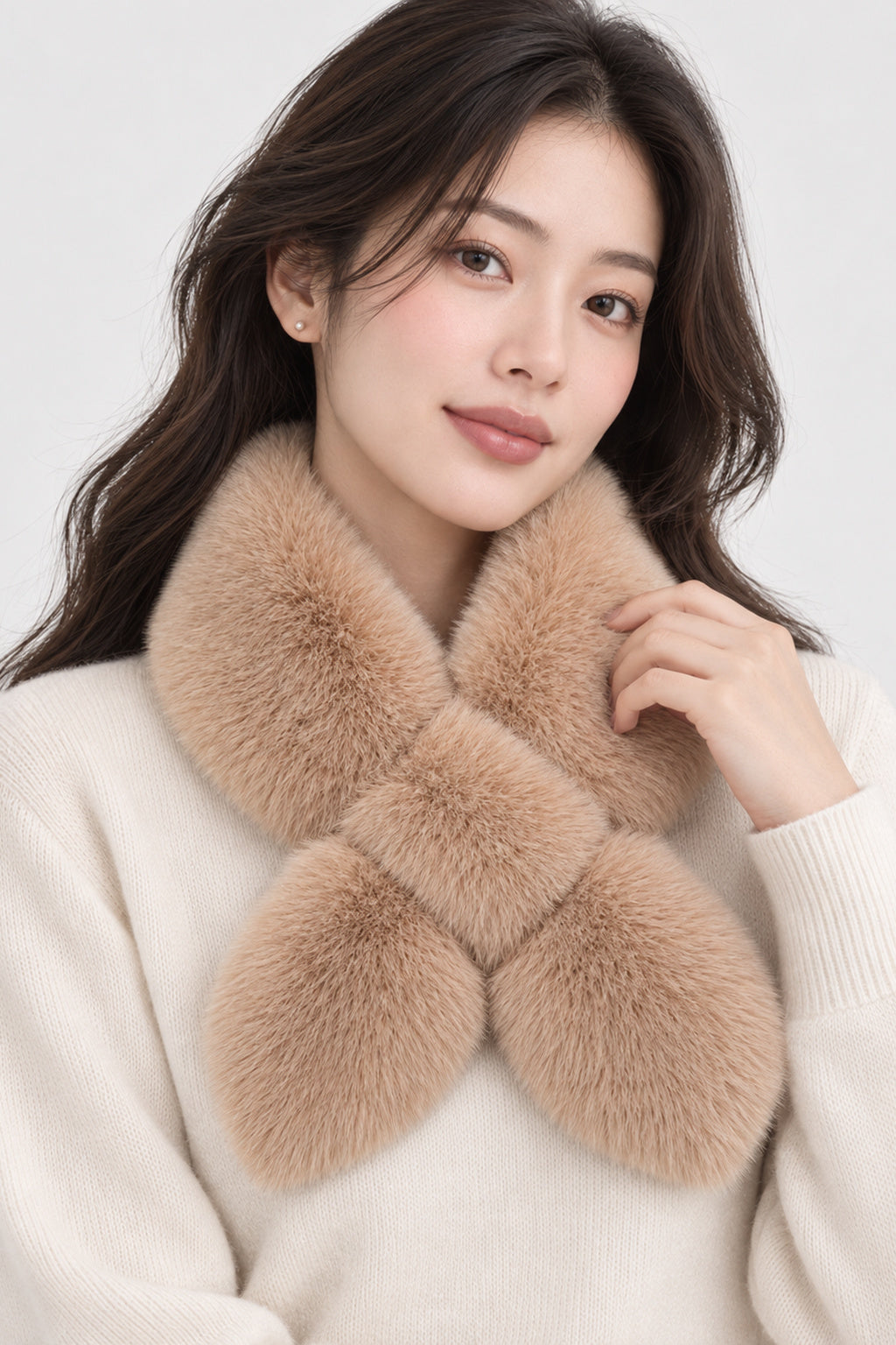 Faux Fur Pull-Through Scarf