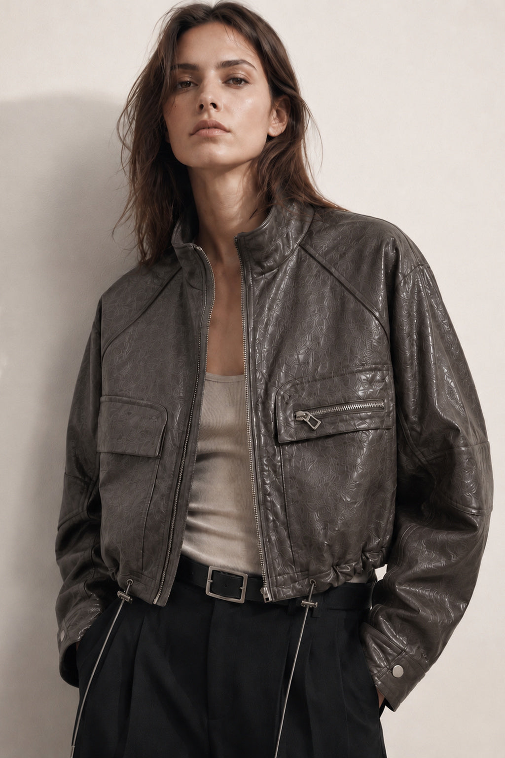 Crystal Aero Leather Jacket