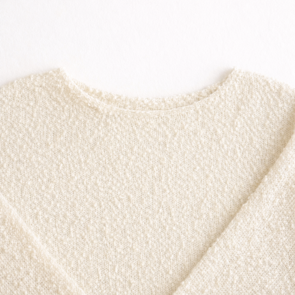 Bouclé Lightweight Knit Top