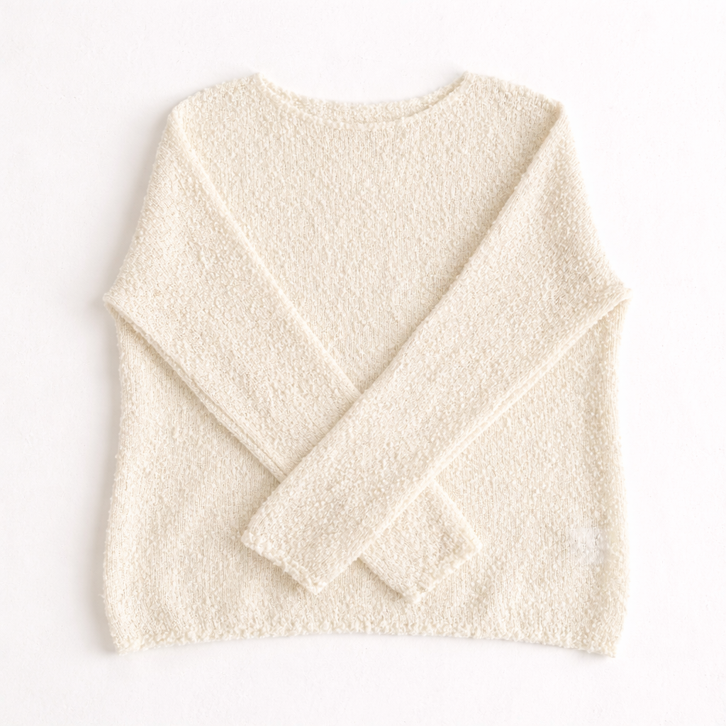 Bouclé Lightweight Knit Top