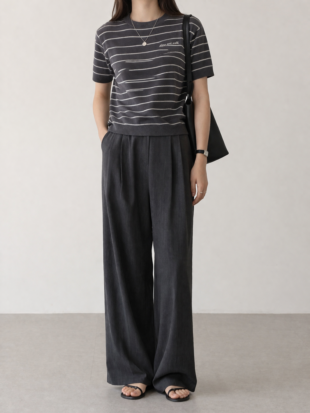 Striped Knit T-shirt