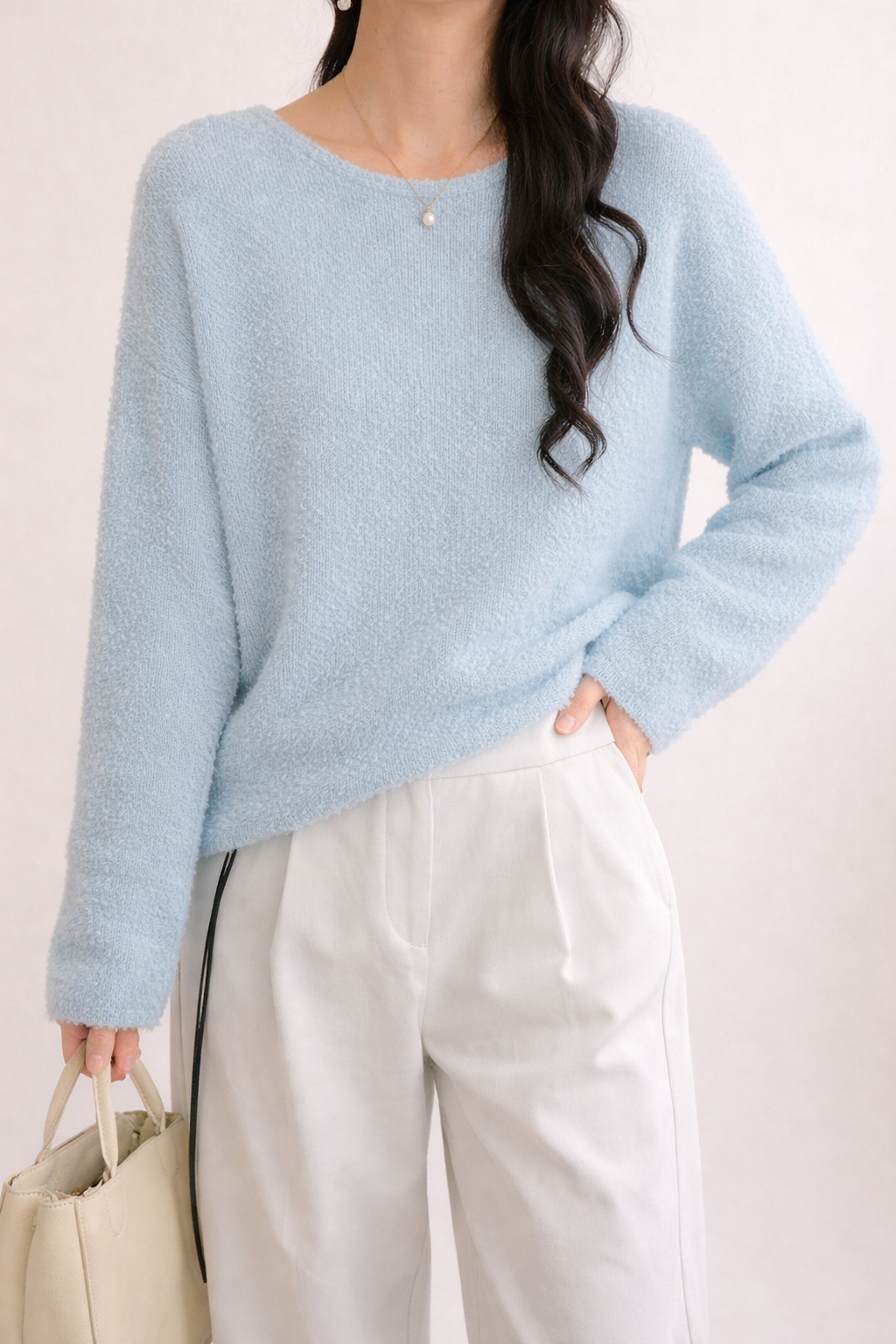 Bouclé Lightweight Knit Top