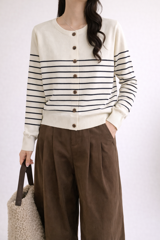 Striped Knit Cardigan