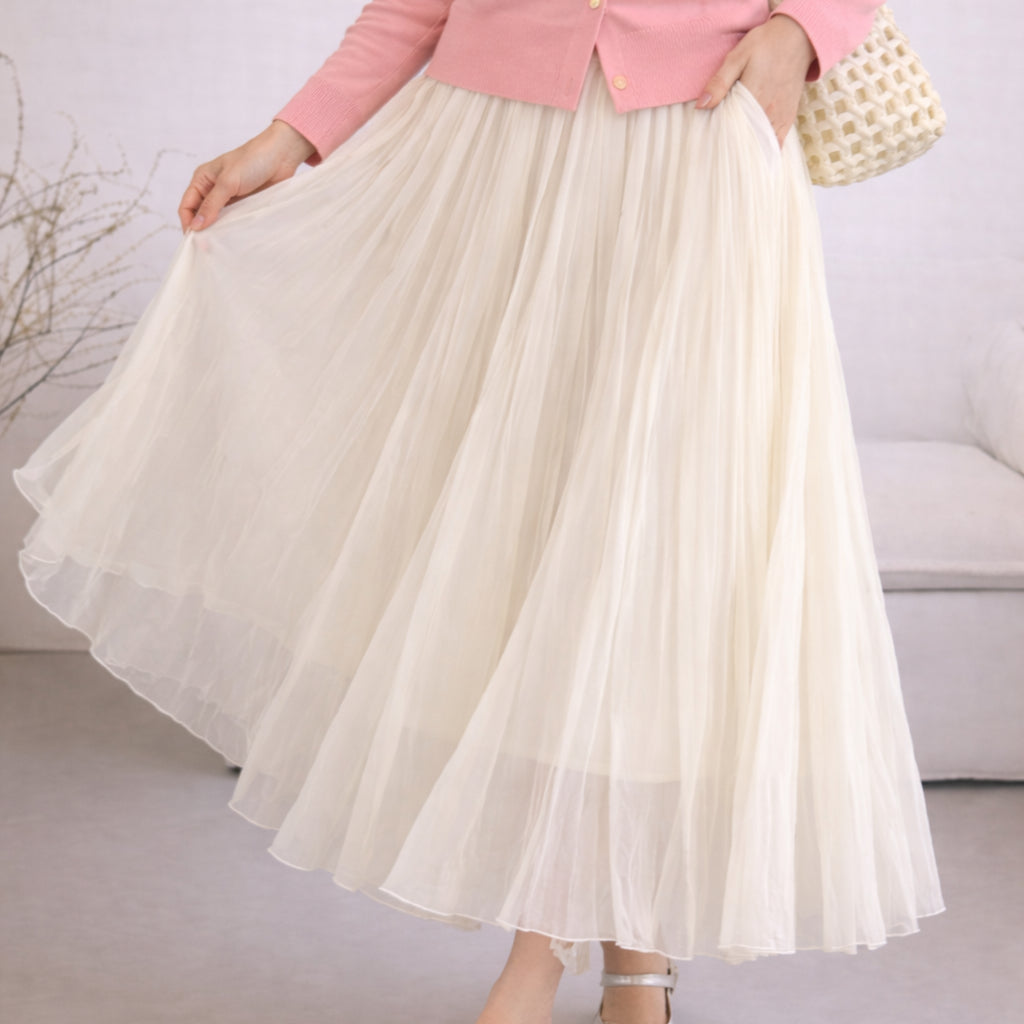 Tulle Midi Skirt