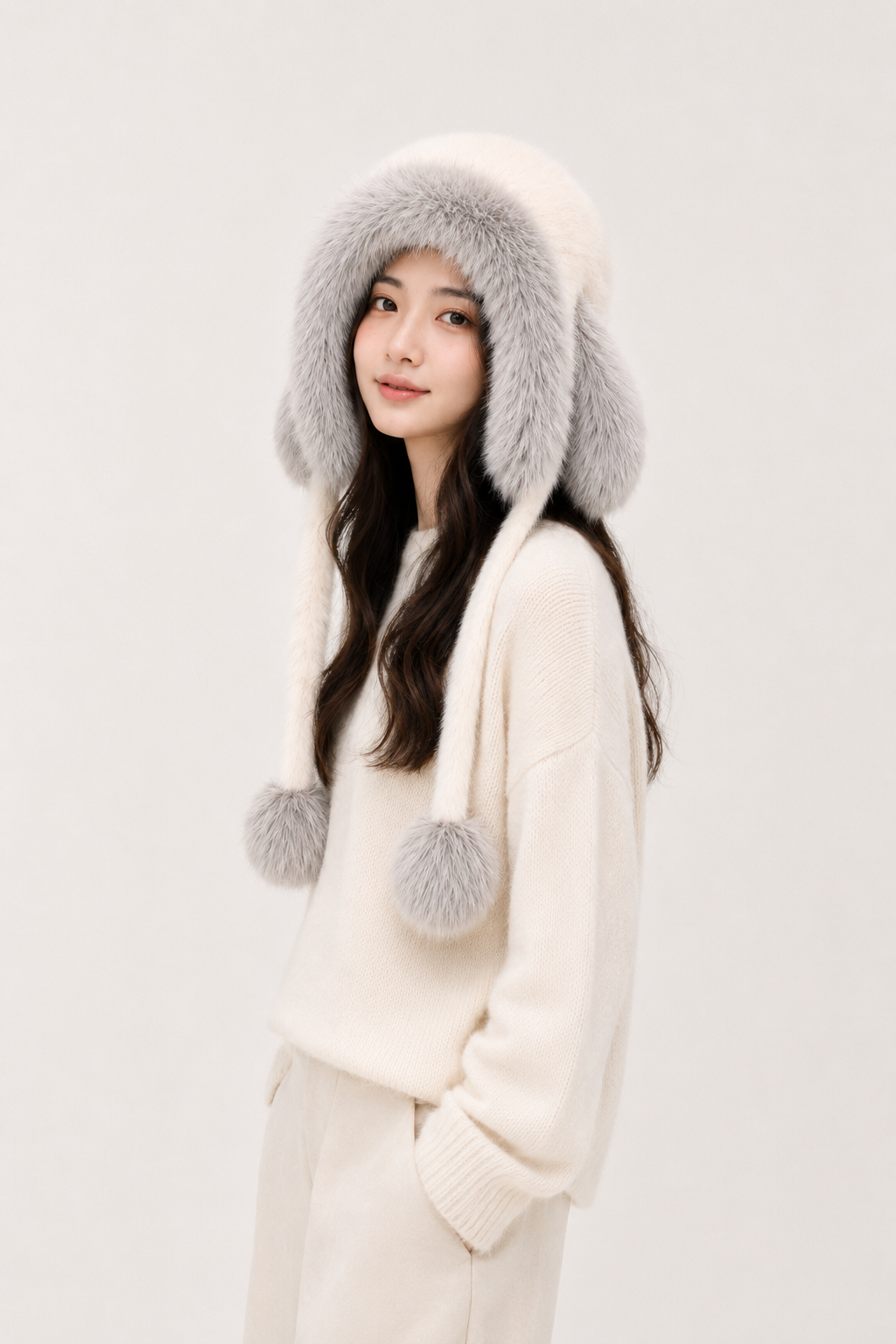 Long Ear Faux Fur Hat