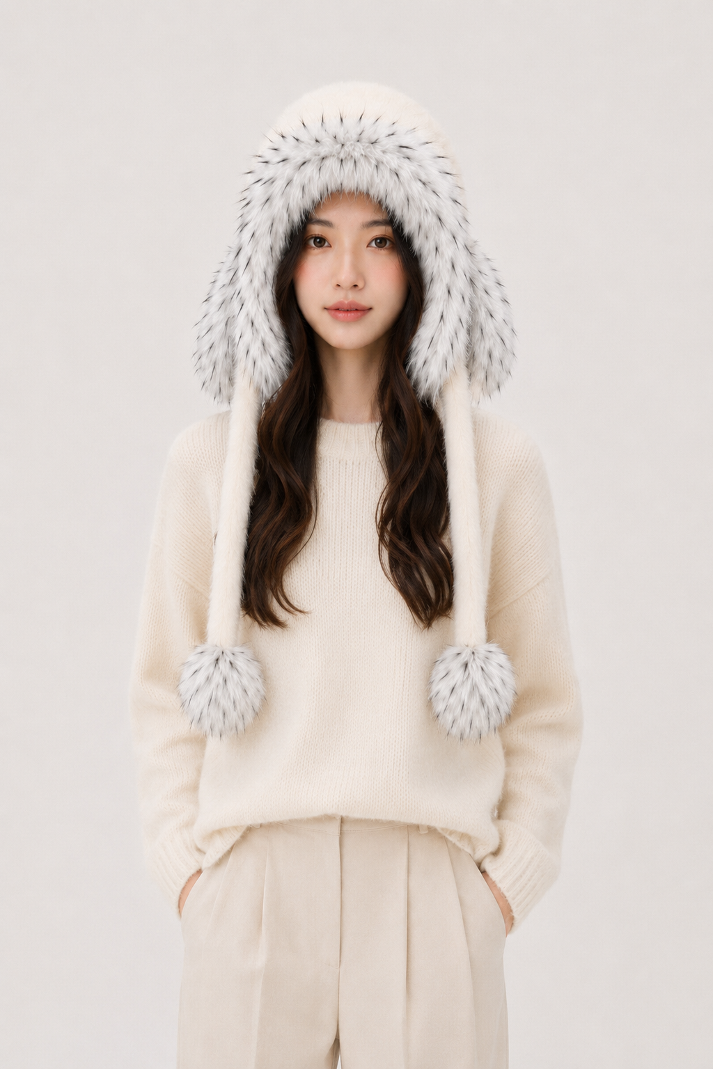 Long Ear Faux Fur Hat