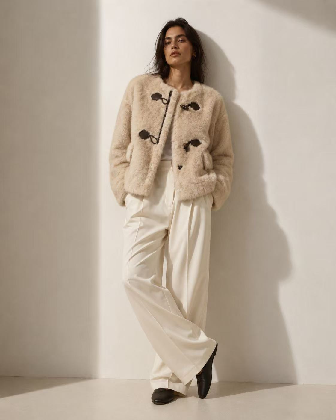 Toggle Faux Fur Jacket