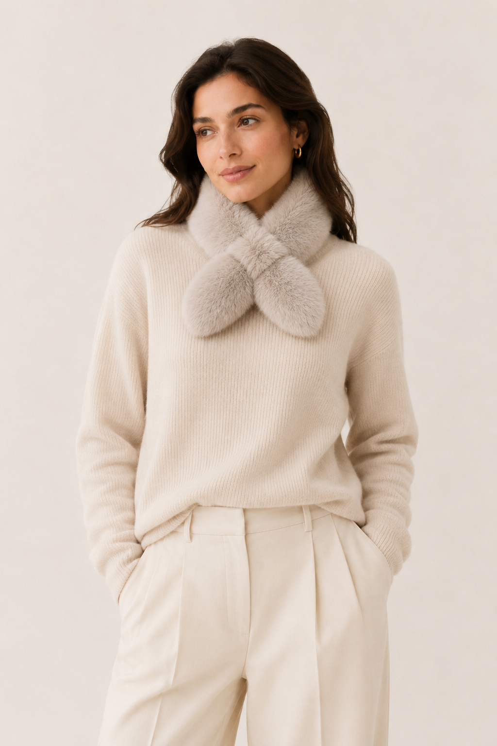 Faux Fur Pull-Through Scarf