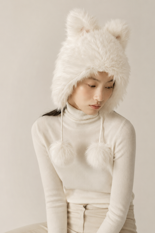 Rabbit Ear Faux Fur Hat