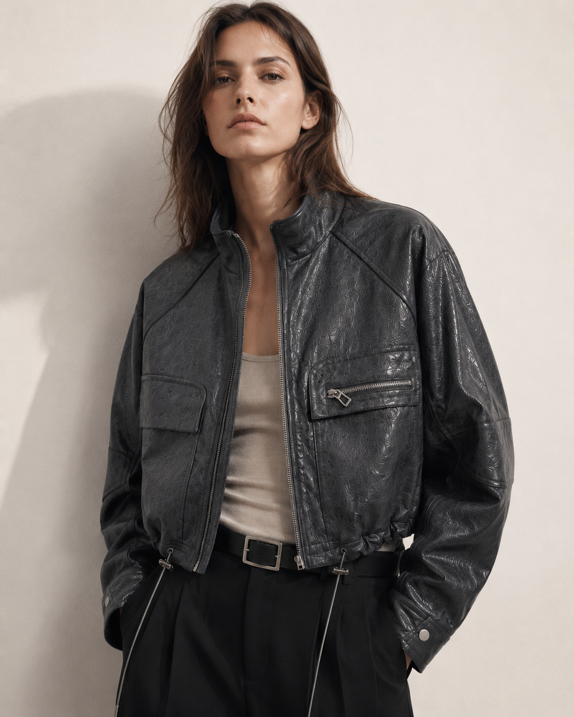 Crystal Aero Leather Jacket