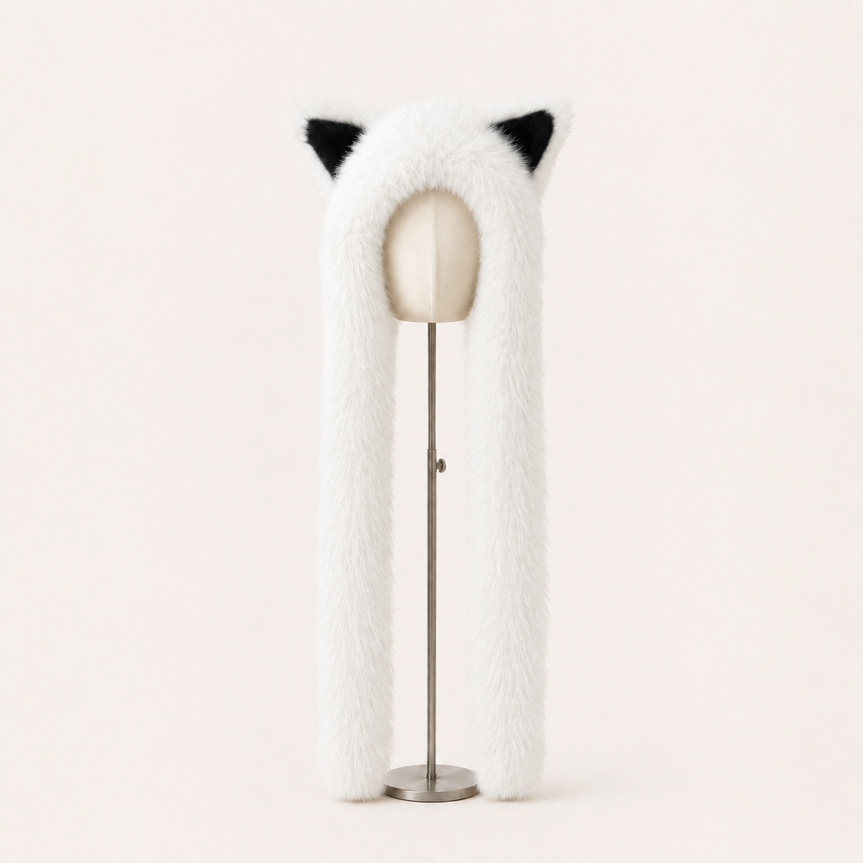 Pointed Ear Long Tail Faux Fur Hat