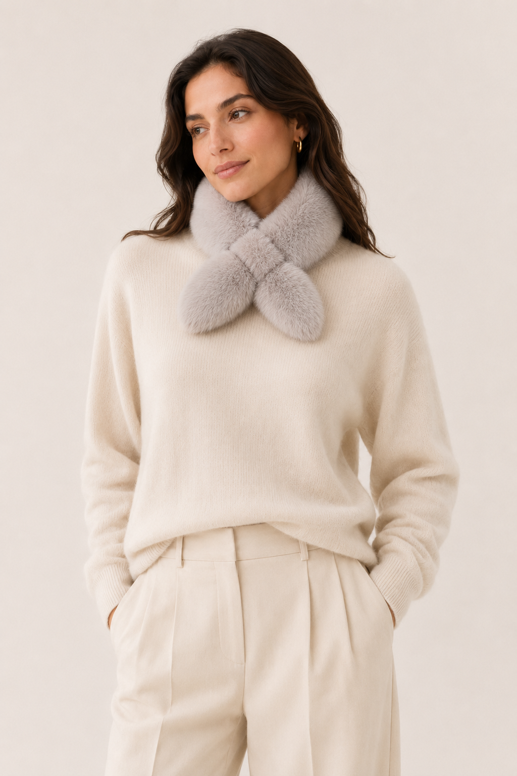 Faux Fur Pull-Through Scarf