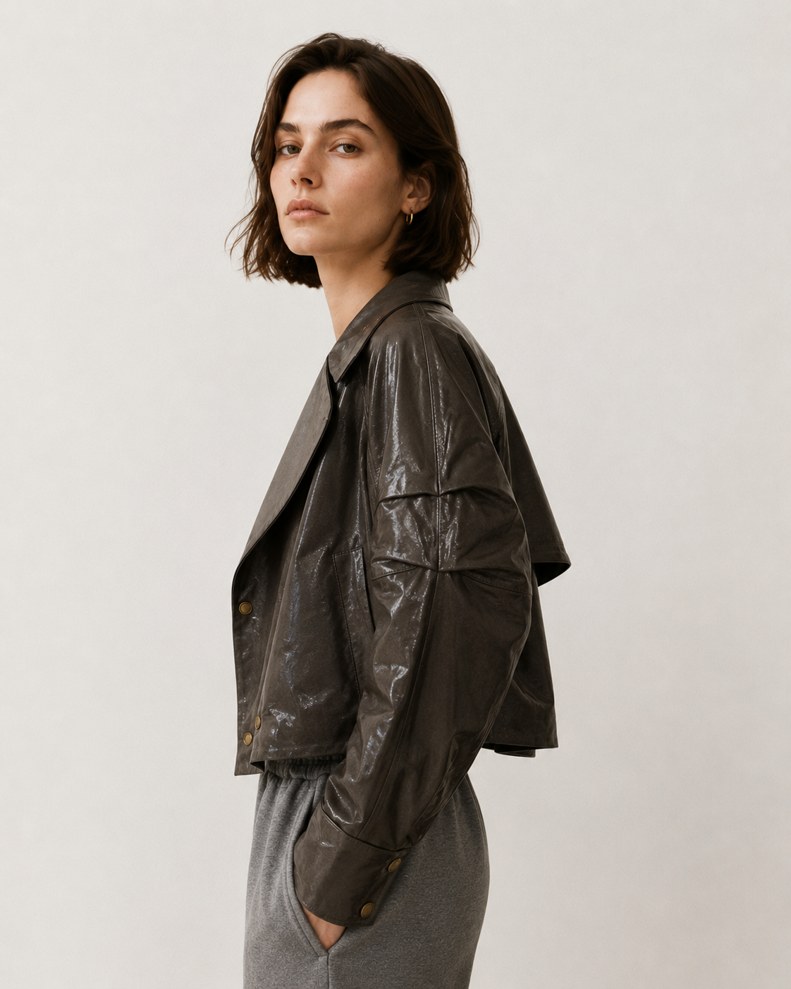 Crystal Tailored Leather Jacket