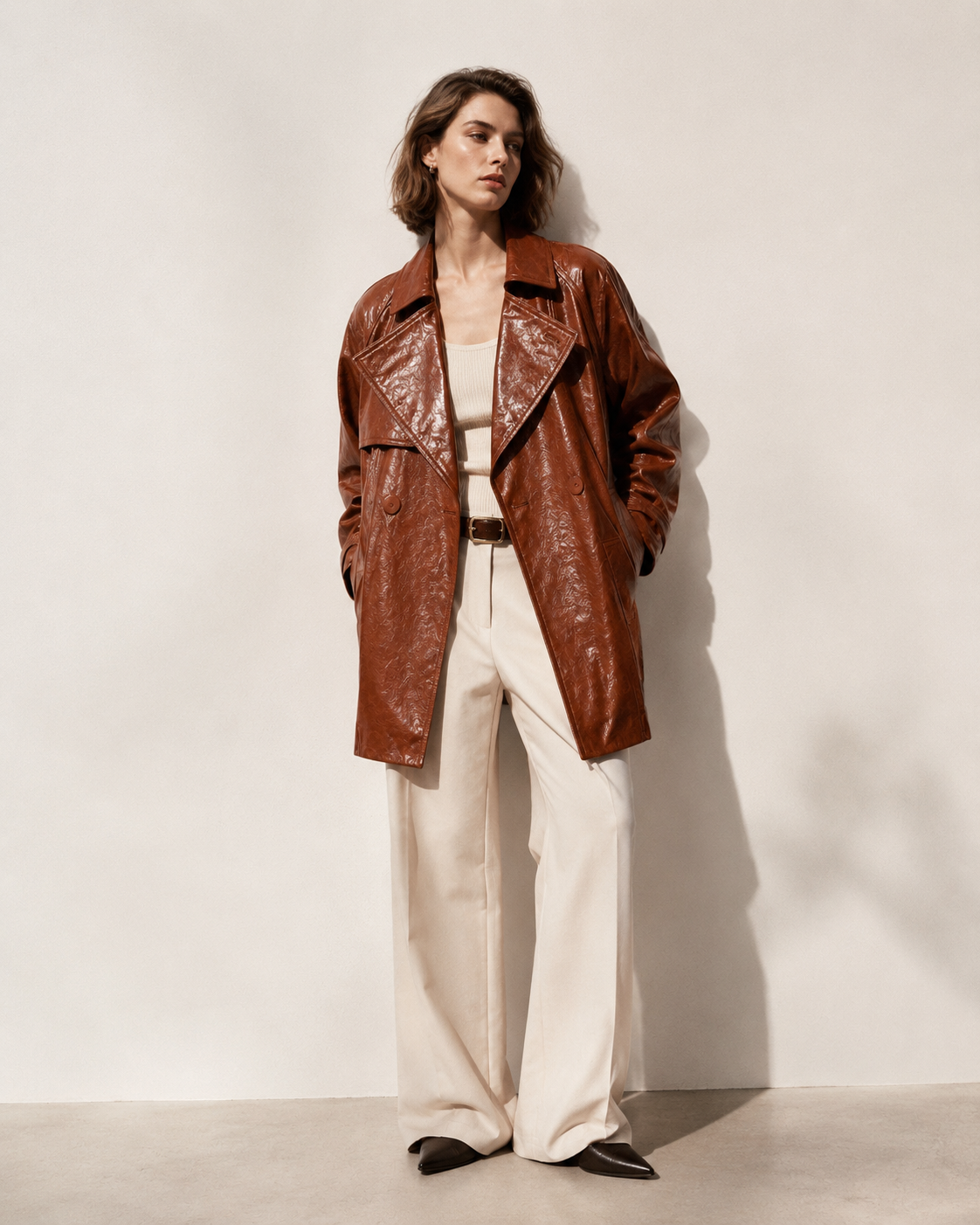 Leather Trench Coat