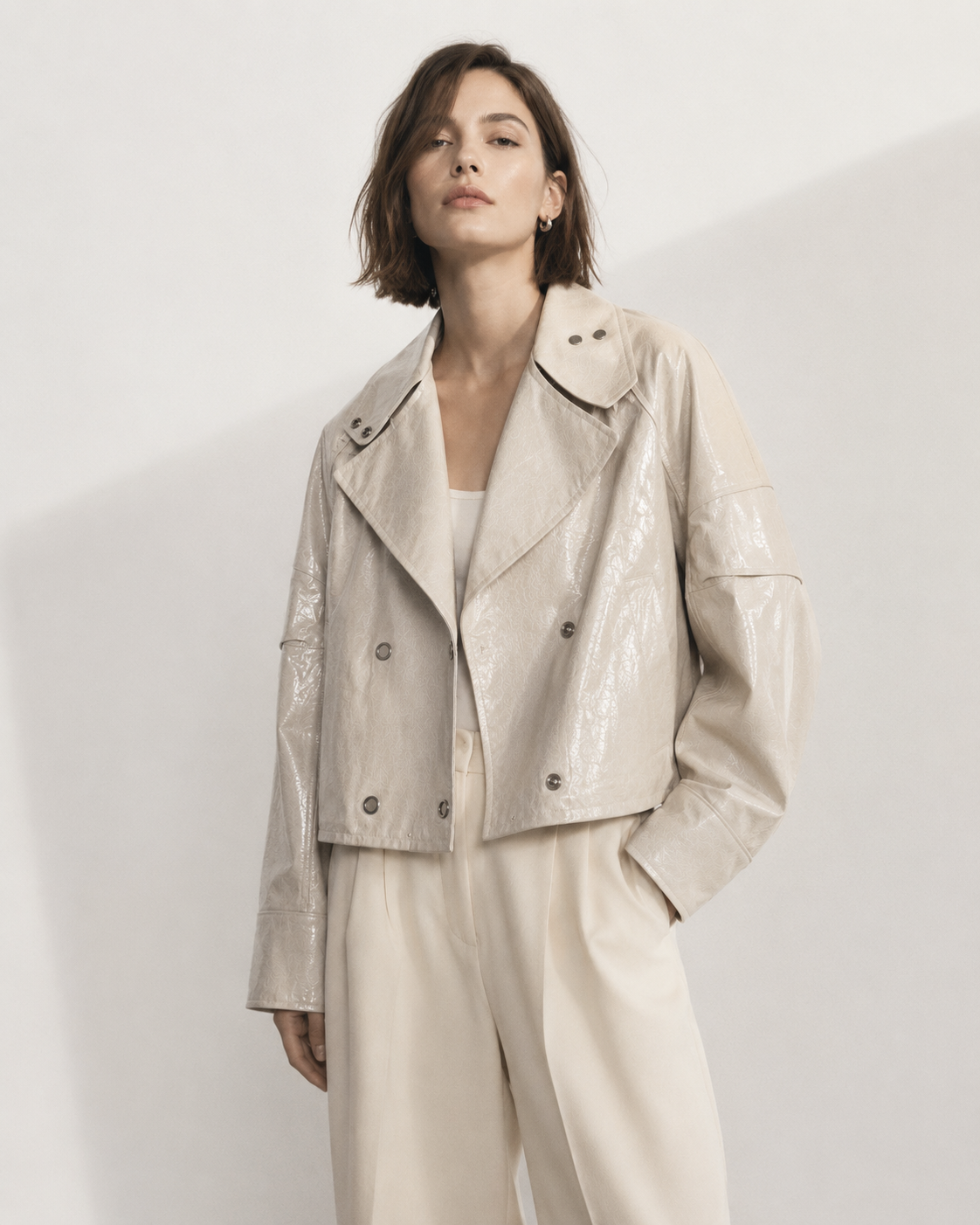 Crystal Tailored Leather Jacket